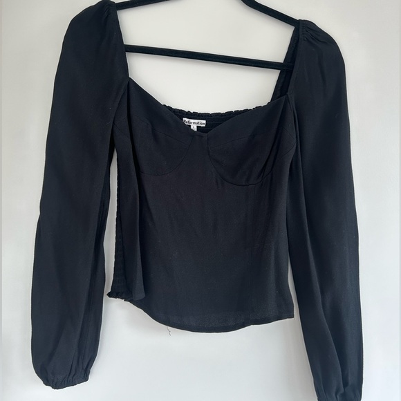 Reformation black sweetheart ‘Reign’ top - Picture 2 of 5